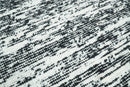 Black and Ivory Handmade Wool Area Rug 5x8 - Artisan Crafted