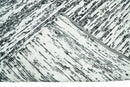 Black and Ivory Handmade Wool Area Rug 5x8 - Artisan Crafted