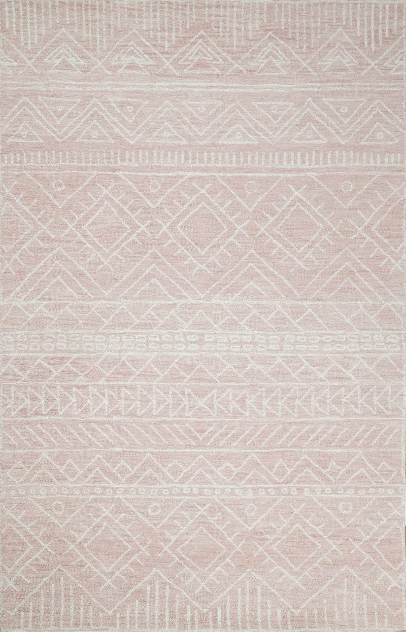 5x8 and 8x10 Hand Made Woolen Modern Pink Area Rug | AZT001