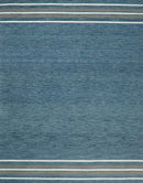 Modern Solid Design Blue Hand Tufted Wool Area Rug
