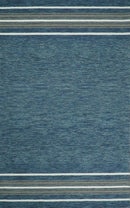 5x8 and 8x10 Hand Made Woolen Modern Solid Blue Area Rug | NAU004