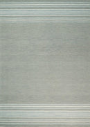 5x8 and 8x10 Hand Made Woolen Modern Stripes Ivory and Grey Area Rug | NAU003