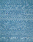 Blue Hand Tufted Wool Area Rug Modern Contemporary Design Home Interior Decor Style