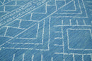5x8 and 8x10 Hand Made Woolen Tribal Solid Blue Area Rug | AZT002