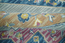 Blue and Pink Wool Textured Hand Tufted Area Rug for Kids and Nursery by The Rug Decor