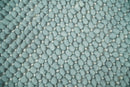 Solid Blue Wool Area Rug Hand Woven Modern Minimalist Premium