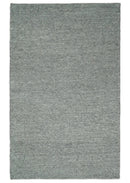 Handwoven Modern Solid Gray Wool Area Rug