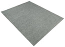 Gray Wool Handwoven Modern Area Rug - Premium Soft Natural Fibers