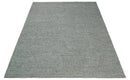 Gray Wool Handwoven Modern Area Rug - Premium Soft Natural Fibers