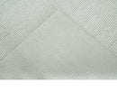 Contemporary Solid Design Ivory Handwoven Wool Area Rug
