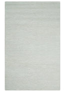 Contemporary Solid Design Ivory Handwoven Wool Area Rug
