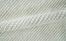 Contemporary Solid Design Ivory Handwoven Wool Area Rug