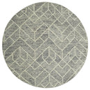 Beige and Gray Hand Tufted Wool Area Rug Modern Contemporary