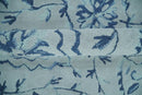Blue Traditional Hand Tufted Wool Area Rug Durable Soft Pile