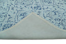 Blue Traditional Hand Tufted Wool Area Rug Durable Soft Pile