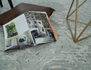 Silver and Beige Modern Hand Tufted Wool Area Rug Contemporary Style