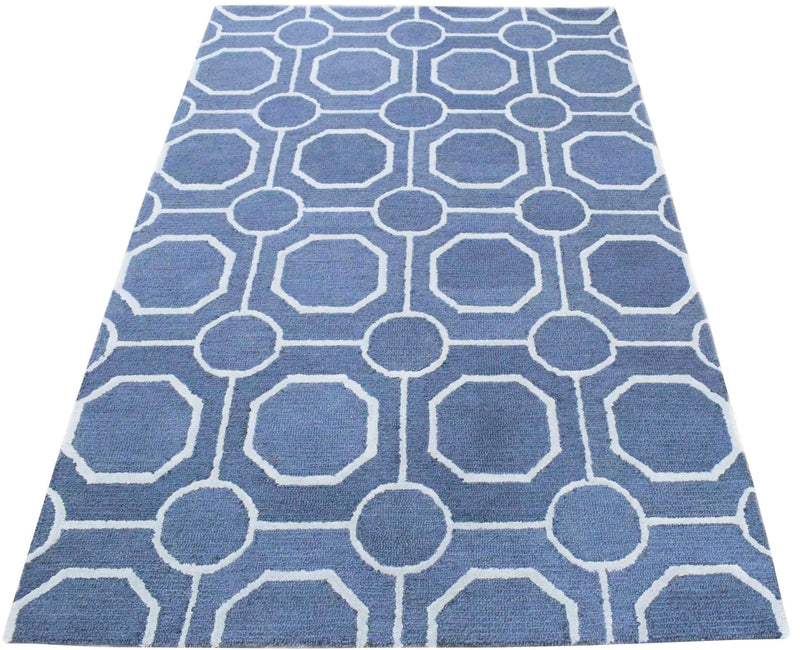 5x8 and 8x11  Handmade Area rug made with fine Wool Area Rug | TRD6376A