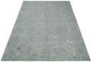 Silver and Beige Modern Hand Tufted Wool Area Rug Contemporary Style