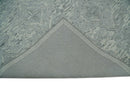 Silver and Beige Modern Hand Tufted Wool Area Rug Contemporary Style