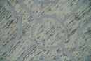Modern Beige and Silver Hand Tufted Wool Area Rug