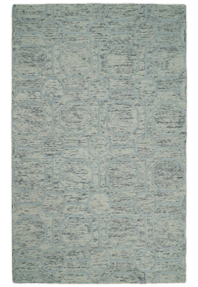 5x8 and 8x11  Handmade Area rug made with fine Wool Area Rug | TRD6376B