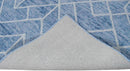 Blue and Silver Hand Tufted Wool Area Rug 5x8 - Modern Contemporary Plush Textured