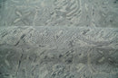 Silver and Beige Modern Hand Tufted Wool Area Rug Contemporary Style