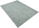 Silver and Beige Modern Hand Tufted Wool Area Rug Contemporary Style