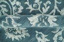 Hand Tufted Traditional Teal and Ivory Wool Area Rug Premium