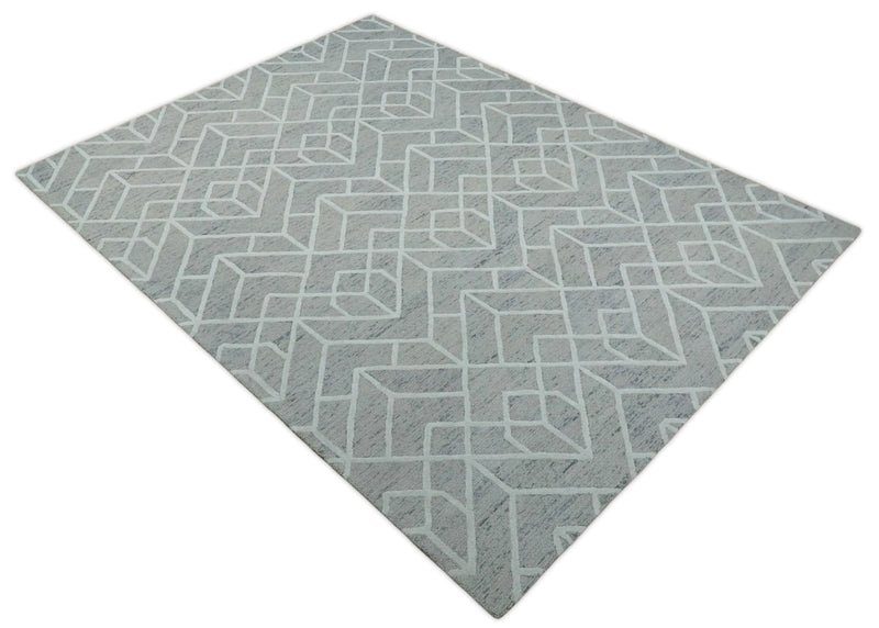 5x8 and 8x11 Handmade Area rug made with fine Wool Area Rug | TRD6373C