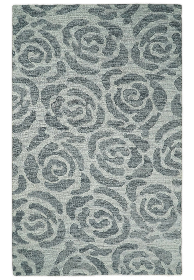 5x8 and 8x11 Handmade Area rug made with fine  Wool Area Rug | TRD6379C