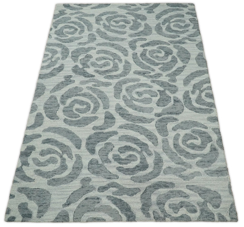 5x8 and 8x11 Handmade Area rug made with fine  Wool Area Rug | TRD6379C