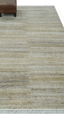 5x8 Beige, Gray and Silver Stripes Design Dari Pet yarn Rug