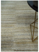 5x8 Beige, Gray and Silver Stripes Design Dari Pet yarn Rug