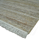 5x8 Beige, Gray and Silver Stripes Design Dari Pet yarn Rug