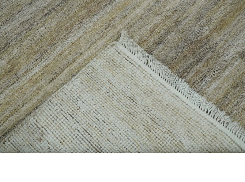 5x8 Beige, Gray and Silver Stripes Design Dari Pet yarn Rug