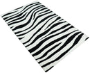Black and White Zebra Wool Area Rug - Hand Tufted Modern Plush by The Rug Decor