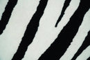 Black and White Zebra Wool Area Rug - Hand Tufted Modern Plush by The Rug Decor