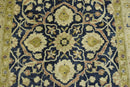 Black and Olive Wool Area Rug 5x8 - Hand Tufted Traditional Style