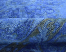 Deep Blue Overdyed Hand Tufted Wool Area Rug Traditional Design by The Rug Decor