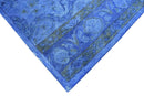 Deep Blue Overdyed Hand Tufted Wool Area Rug Traditional Design by The Rug Decor