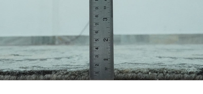 5x8 Blue, Silver and Charcoal Traditional Mamluk Design Hand Knotted wool Area Rug