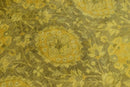 Gold Hand Tufted Wool Area Rug - Traditional Floral Overdyed by The Rug Decor