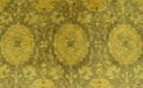 Gold Hand Tufted Wool Area Rug - Traditional Floral Overdyed by The Rug Decor