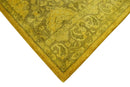 Gold Hand Tufted Wool Area Rug - Traditional Floral Overdyed by The Rug Decor