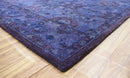 Blue and Purple Overdyed Wool Hand Tufted Traditional Area Rug by The Rug Decor