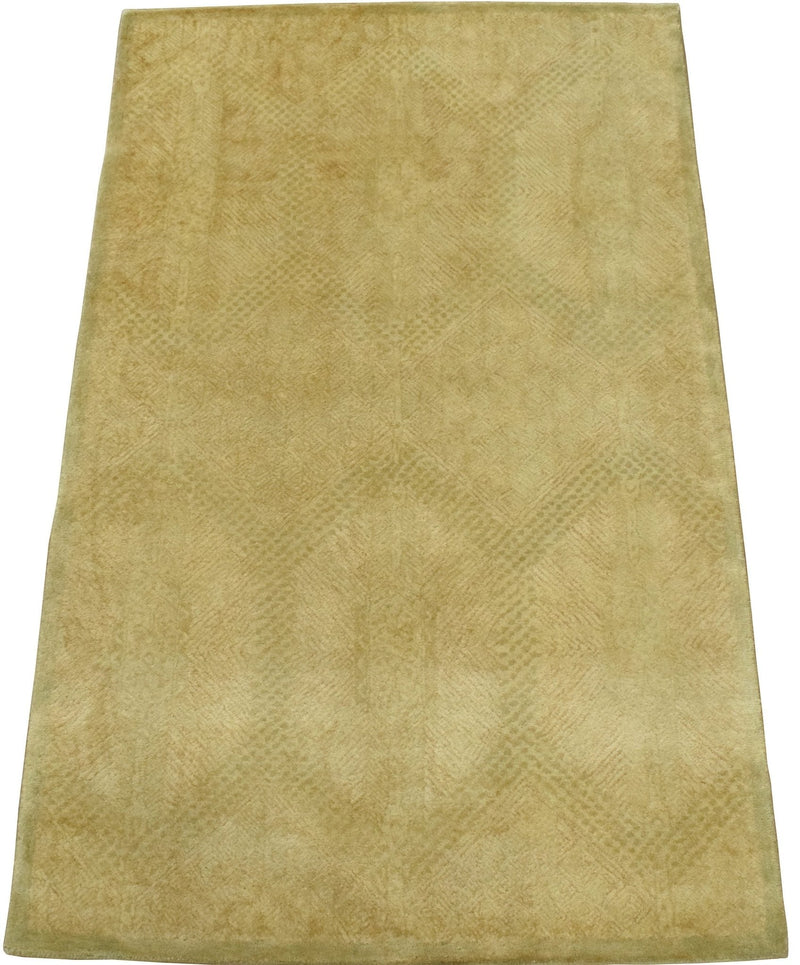 5x8 Gold Wool Area Rug | Handmade Area rug made with fine wool