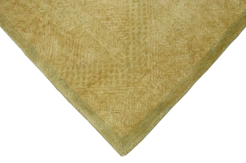 5x8 Gold Wool Area Rug | Handmade Area rug made with fine wool