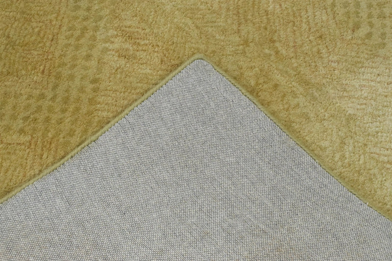 5x8 Gold Wool Area Rug | Handmade Area rug made with fine wool