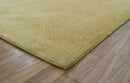 Modern Style Gold Hand Tufted Wool 5x8 Area Rug